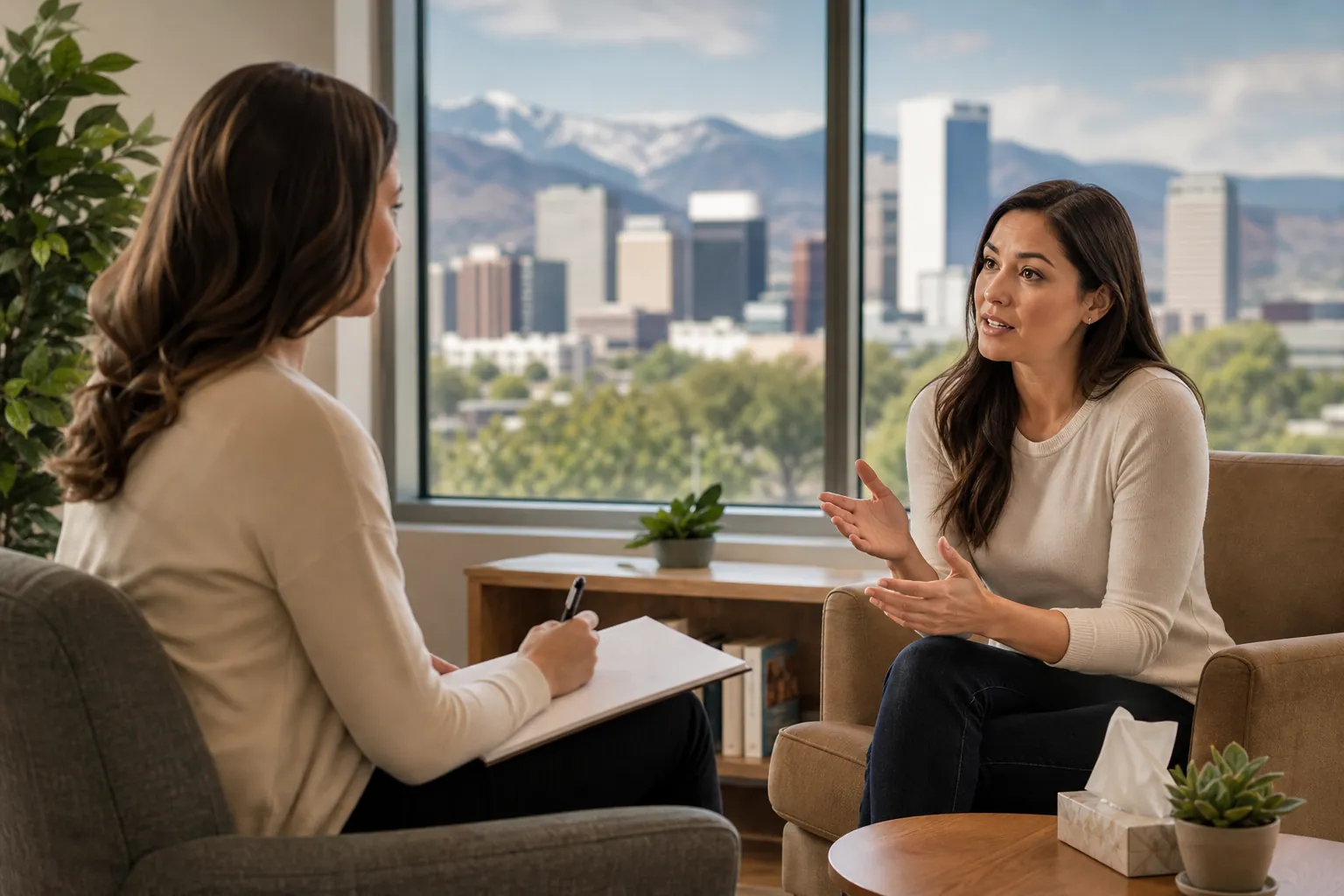 Communication Skills In Denver, CO - Two Women in Conversation in a Two Women in Conversation in a; Communication Skills In Denver, CO, Denver, CO