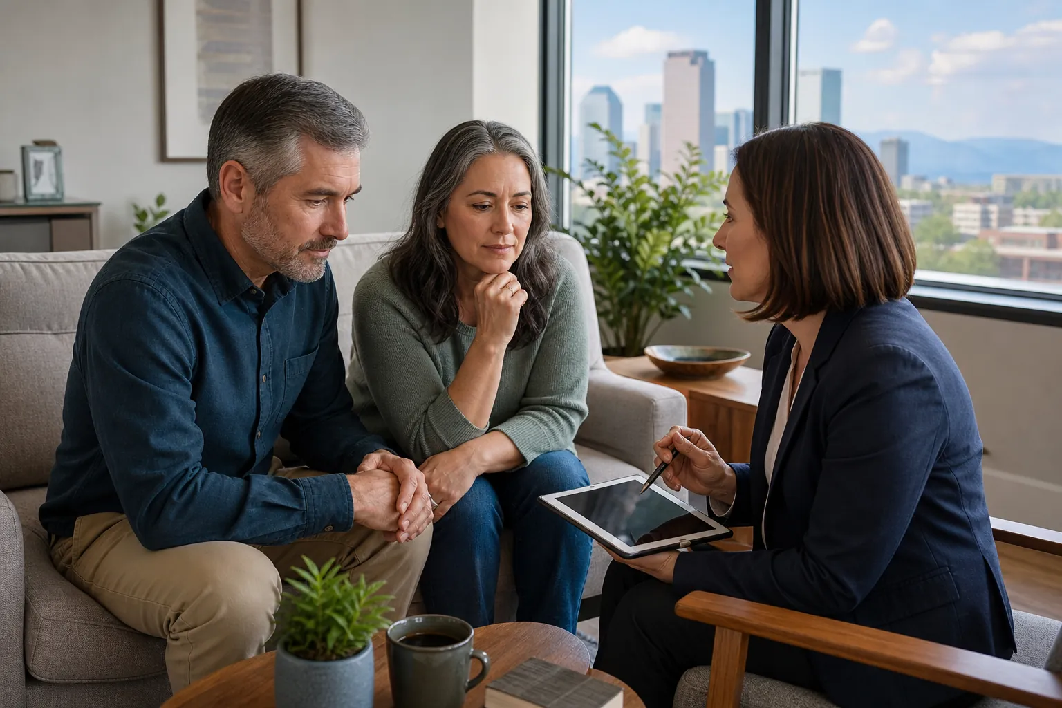 Care Recommendations After An Assessment In CO - Couple Discussing Care With a Couple Discussing Care With a; Care Recommendations After An Assessment In CO, Denver, CO