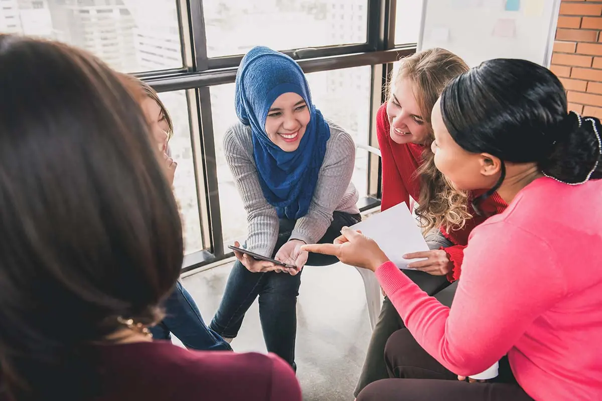 everyone is happy to be attending a Women’s Recovery center