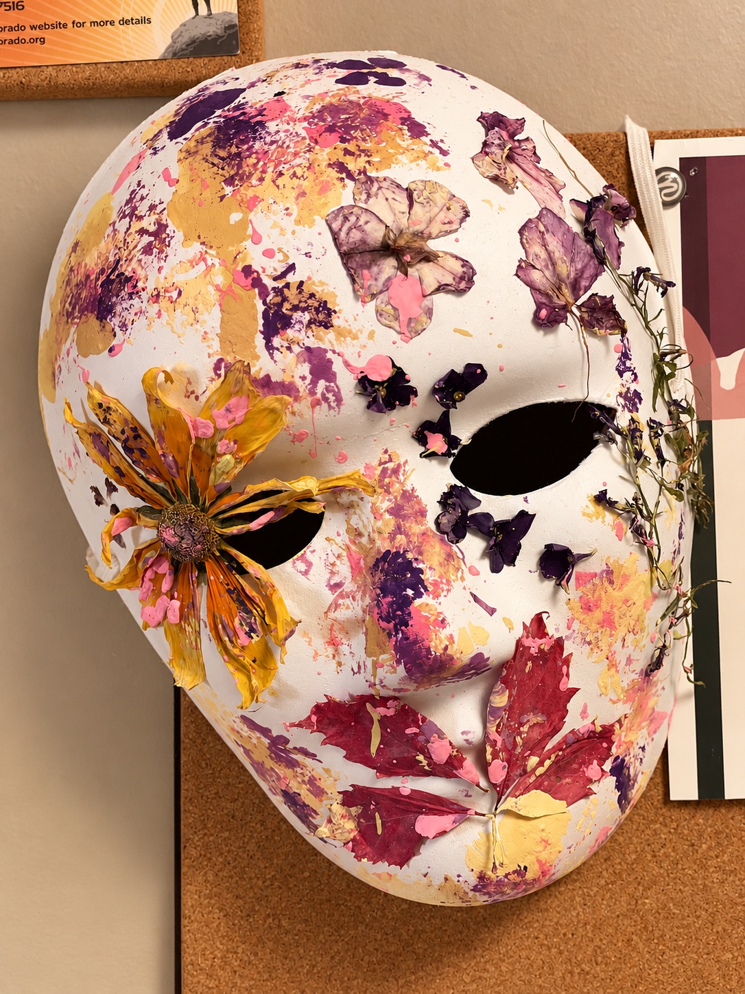 Floral wall mask