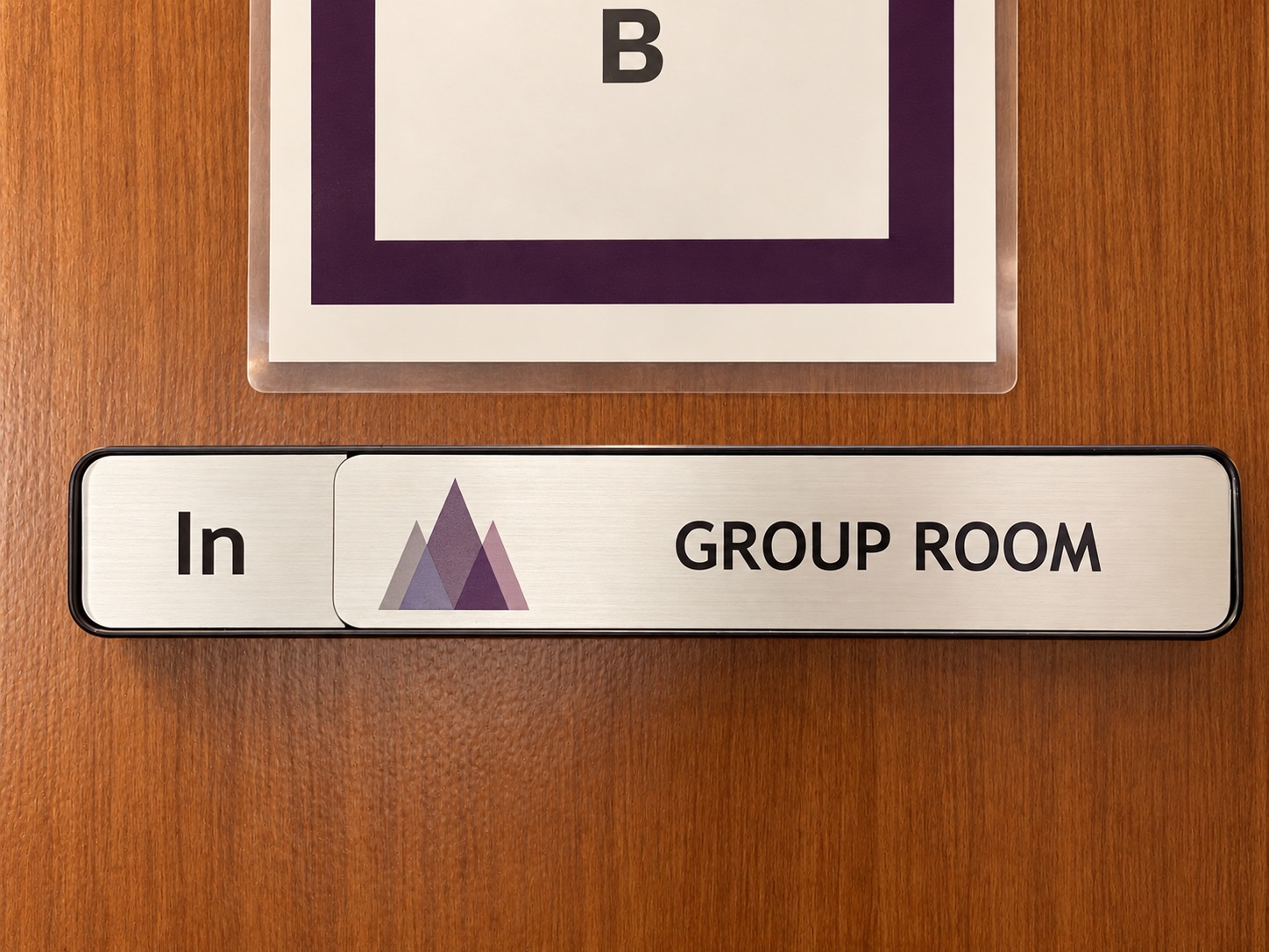 Door sign reading Group Room