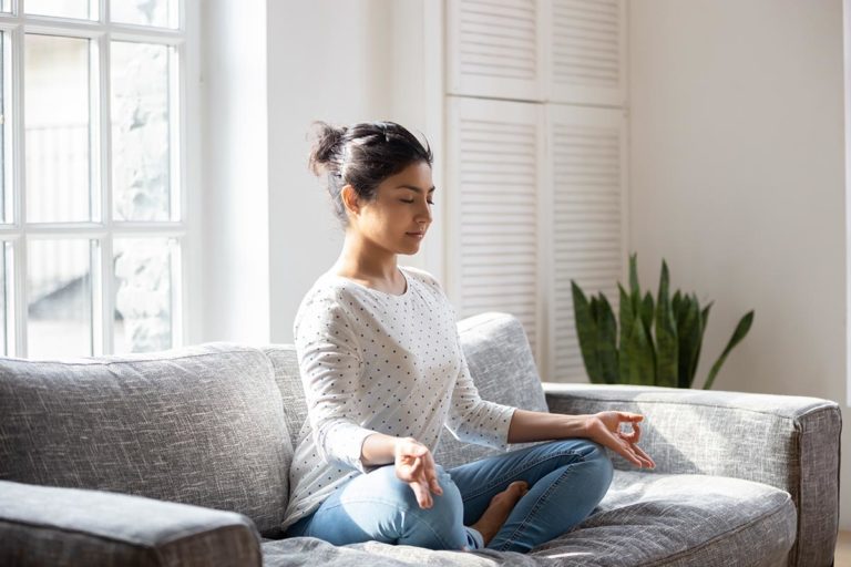 someone realizes the power of meditation for women