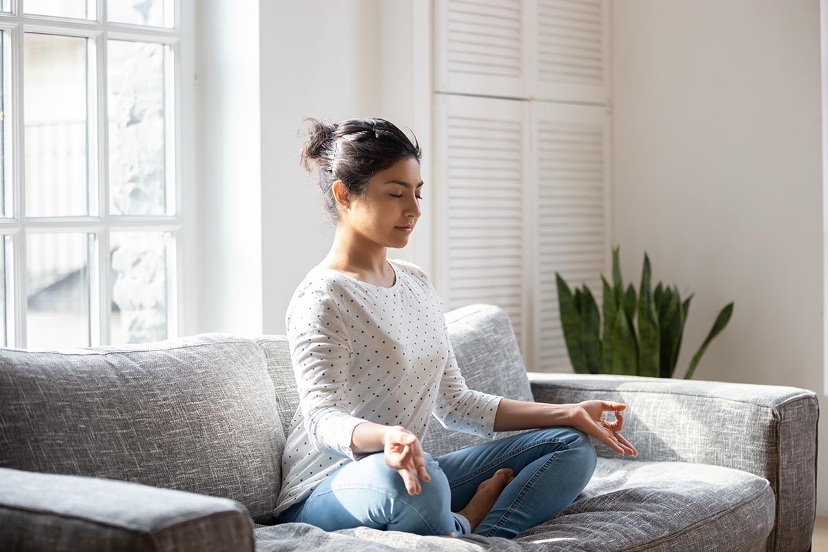 someone realizes the power of meditation for women