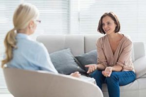 woman at an outpatient treatment program