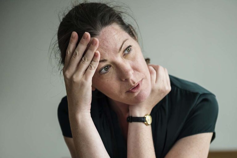 a woman struggles with benzo abuse