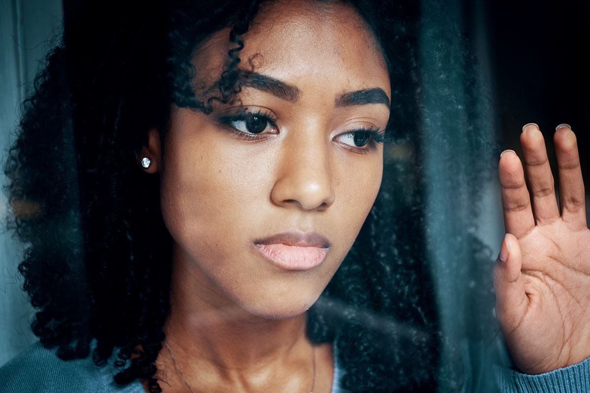 Woman thinking about the side effects of cocaine abuse