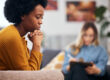 female therapist talking to female client about how to get mental health help for a loved one.